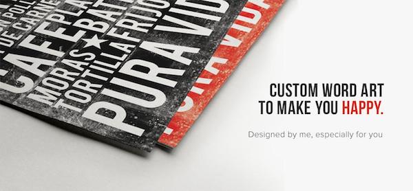 Custom word art and custom subway art by Marta Darby Designs