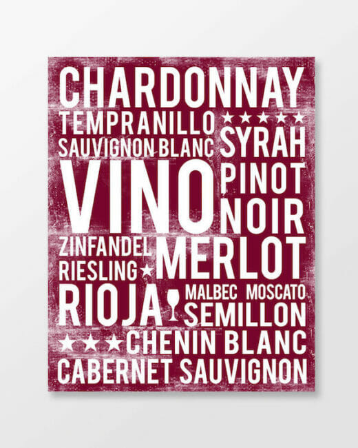 Wines poster in subway art style