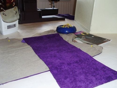 W purple fabric