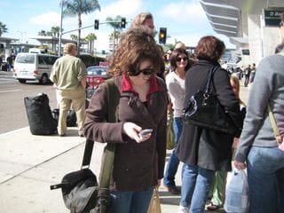 Nat on her cell