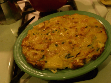 Tortilla on plate Tortilla on plate